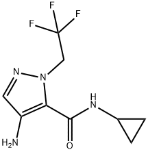 4-amino-N-cyclopropyl-1-(2,2,2-trifluoroethyl)-1H-pyrazole-5-carboxamide Structure