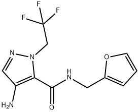 4-amino-N-(2-furylmethyl)-1-(2,2,2-trifluoroethyl)-1H-pyrazole-5-carboxamide Structure