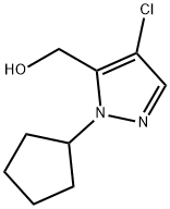 (4-chloro-1-cyclopentyl-1H-pyrazol-5-yl)methanol Structure