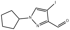 1-cyclopentyl-4-iodo-1H-pyrazole-3-carbaldehyde Structure