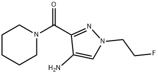 1-(2-fluoroethyl)-3-(piperidin-1-ylcarbonyl)-1H-pyrazol-4-amine Structure