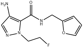 4-amino-1-(2-fluoroethyl)-N-(2-furylmethyl)-1H-pyrazole-5-carboxamide Structure