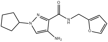 4-amino-1-cyclopentyl-N-(2-furylmethyl)-1H-pyrazole-3-carboxamide Structure