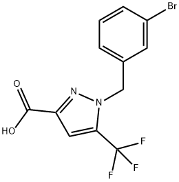 1-(3-bromobenzyl)-5-(trifluoromethyl)-1H-pyrazole-3-carboxylic acid Structure