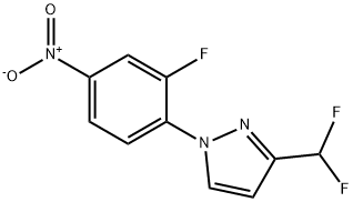 3-(difluoromethyl)-1-(2-fluoro-4-nitrophenyl)-1H-pyrazole Structure