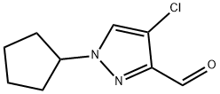 4-chloro-1-cyclopentyl-1H-pyrazole-3-carbaldehyde Structure