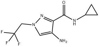 4-amino-N-cyclopropyl-1-(2,2,2-trifluoroethyl)-1H-pyrazole-3-carboxamide Structure