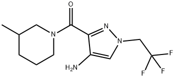 3-[(3-methylpiperidin-1-yl)carbonyl]-1-(2,2,2-trifluoroethyl)-1H-pyrazol-4-amine Structure