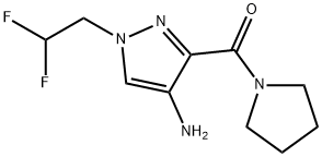 1-(2,2-difluoroethyl)-3-(pyrrolidin-1-ylcarbonyl)-1H-pyrazol-4-amine Structure