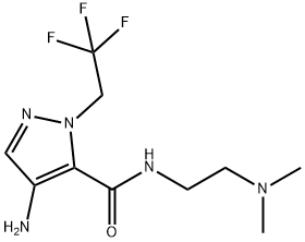 4-amino-N-[2-(dimethylamino)ethyl]-1-(2,2,2-trifluoroethyl)-1H-pyrazole-5-carboxamide Structure