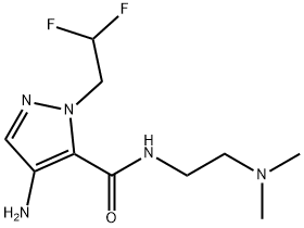 4-amino-1-(2,2-difluoroethyl)-N-[2-(dimethylamino)ethyl]-1H-pyrazole-5-carboxamide Structure