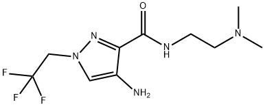 4-amino-N-[2-(dimethylamino)ethyl]-1-(2,2,2-trifluoroethyl)-1H-pyrazole-3-carboxamide Structure