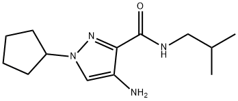 4-amino-1-cyclopentyl-N-isobutyl-1H-pyrazole-3-carboxamide Structure