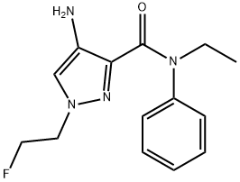 4-amino-N-ethyl-1-(2-fluoroethyl)-N-phenyl-1H-pyrazole-3-carboxamide Structure