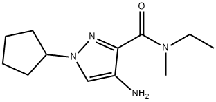 4-amino-1-cyclopentyl-N-ethyl-N-methyl-1H-pyrazole-3-carboxamide Structure