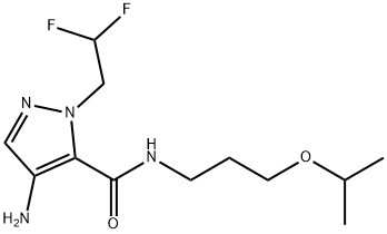 4-amino-1-(2,2-difluoroethyl)-N-(3-isopropoxypropyl)-1H-pyrazole-5-carboxamide Structure