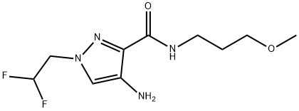 4-amino-1-(2,2-difluoroethyl)-N-(3-methoxypropyl)-1H-pyrazole-3-carboxamide Structure