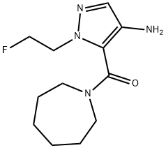 5-(azepan-1-ylcarbonyl)-1-(2-fluoroethyl)-1H-pyrazol-4-amine Structure