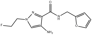 4-amino-1-(2-fluoroethyl)-N-(2-furylmethyl)-1H-pyrazole-3-carboxamide Structure