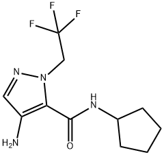 4-amino-N-cyclopentyl-1-(2,2,2-trifluoroethyl)-1H-pyrazole-5-carboxamide Structure