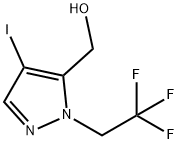 4-iodo-1-(2,2,2-trifluoroethyl)-1H-pyrazol-5-yl]methanol Structure