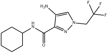 4-amino-N-cyclohexyl-1-(2,2,2-trifluoroethyl)-1H-pyrazole-3-carboxamide Structure