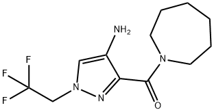 3-(azepan-1-ylcarbonyl)-1-(2,2,2-trifluoroethyl)-1H-pyrazol-4-amine Structure