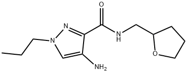 4-amino-1-propyl-N-(tetrahydrofuran-2-ylmethyl)-1H-pyrazole-3-carboxamide Structure