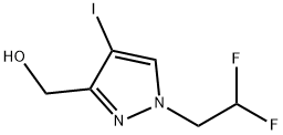 1-(2,2-difluoroethyl)-4-iodo-1H-pyrazol-3-yl]methanol Structure