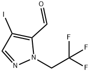 4-iodo-1-(2,2,2-trifluoroethyl)-1H-pyrazole-5-carbaldehyde Structure