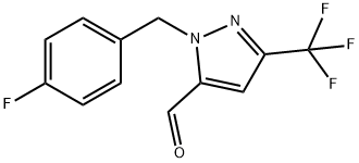 1-(4-fluorobenzyl)-3-(trifluoromethyl)-1H-pyrazole-5-carbaldehyde Structure