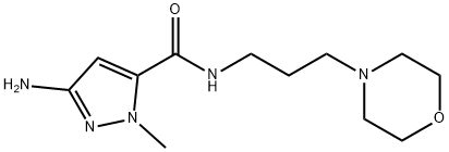 3-amino-1-methyl-N-(3-morpholin-4-ylpropyl)-1H-pyrazole-5-carboxamide Structure