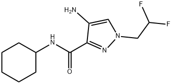 4-amino-N-cyclohexyl-1-(2,2-difluoroethyl)-1H-pyrazole-3-carboxamide Structure