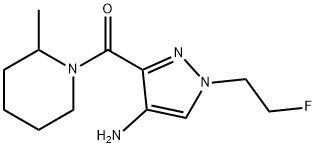 1-(2-fluoroethyl)-3-[(2-methylpiperidin-1-yl)carbonyl]-1H-pyrazol-4-amine Structure