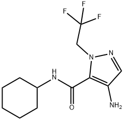 4-amino-N-cyclohexyl-1-(2,2,2-trifluoroethyl)-1H-pyrazole-5-carboxamide Structure