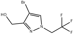 4-bromo-1-(2,2,2-trifluoroethyl)-1H-pyrazol-3-yl]methanol Structure