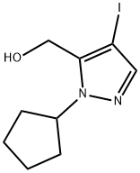 (1-cyclopentyl-4-iodo-1H-pyrazol-5-yl)methanol Structure