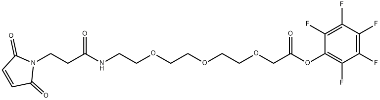 3,6,9-Trioxa-12-azapentadecanoic acid, 15-(2,5-dihydro-2,5-dioxo-1H-pyrrol-1-yl)-13-oxo-, 2,3,4,5,6-pentafluorophenyl ester Structure