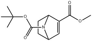 7-(tert-butoxycarbonyl)-7-aza-bicyclo[2.2.1]heptene-2-carboxylic acid methyl ester racemate 구조식 이미지