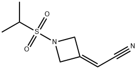 Acetonitrile, 2-[1-[(1-methylethyl)sulfonyl]-3-azetidinylidene]- Structure