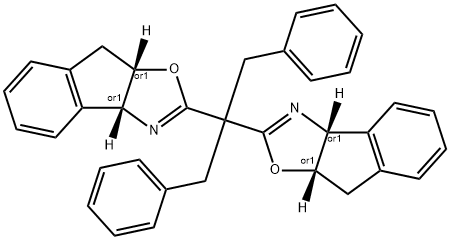 8H-Indeno[1,2-d]oxazole, 2,2'-[2-phenyl-1-(phenylmethyl)ethylidene]bis[3a,8a-dihydro-, (3aR,3'aR,8aS,8'aS)-rel- Structure