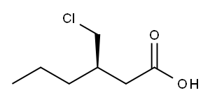 Hexanoic acid, 3-(chloromethyl)-, (3R)- Structure