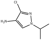 1H-Pyrazol-4-amine, 3-chloro-1-(1-methylethyl)- 구조식 이미지