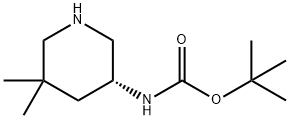 tert-butyl N-[(3R)-5,5-dimethyl-3-piperidyl]carbamate Structure