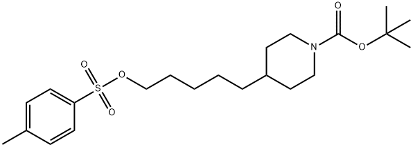 tert-butyl 4-(5-(tosyloxy)pentyl)piperidine-1-carboxylate(WXC07151) Structure