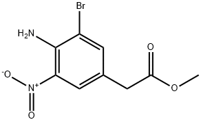 Benzeneacetic acid, 4-amino-3-bromo-5-nitro-, methyl ester Structure