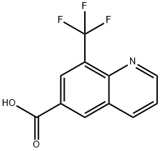 6-Quinolinecarboxylic acid, 8-(trifluoromethyl)- Structure