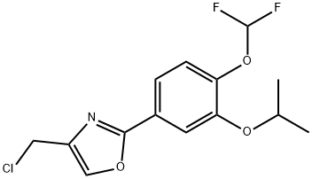 Oxazole, 4-(chloromethyl)-2-[4-(difluoromethoxy)-3-(1-methylethoxy)phenyl]- Structure
