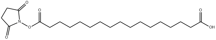 Heptadecanedioic acid, 1-(2,5-dioxo-1-pyrrolidinyl) ester Structure