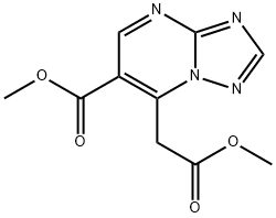 [1,2,4]Triazolo[1,5-a]pyrimidine-7-acetic acid, 6-(methoxycarbonyl)-, methyl ester Structure